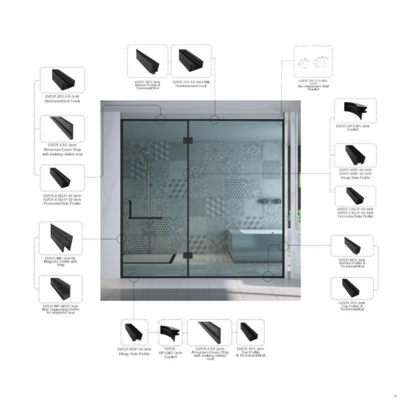 Glass-to-Glass 180° Shower Enclosure - Image 2