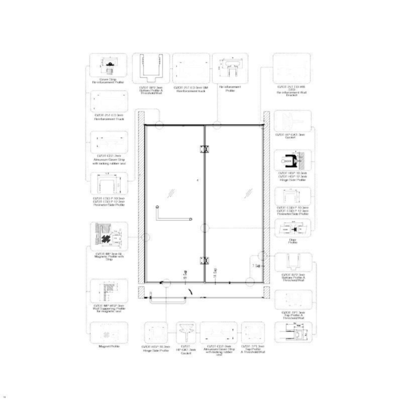 Glass-to-Glass 180° Shower Enclosure - Image 3