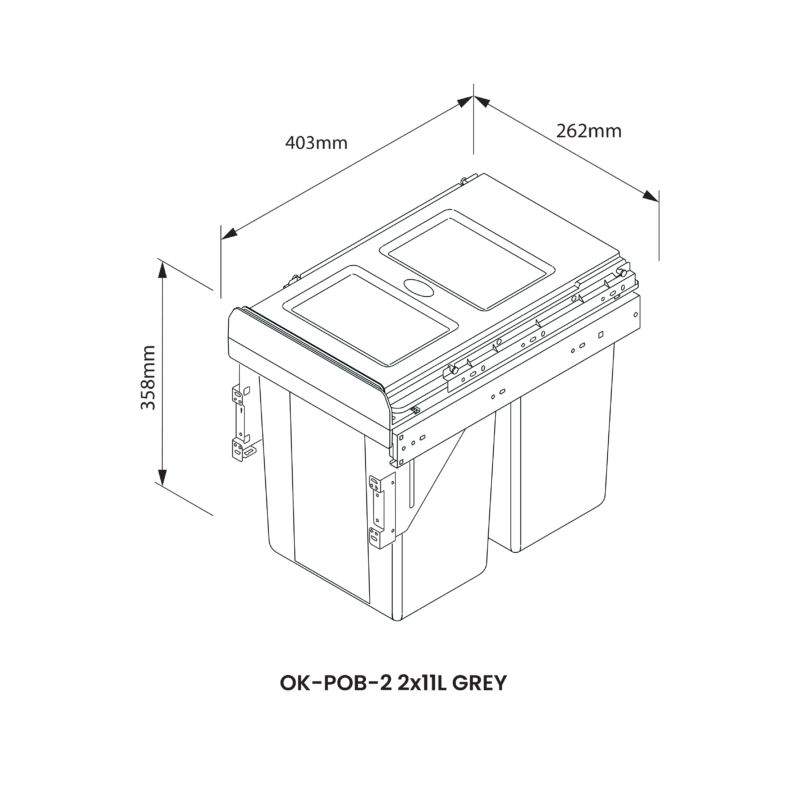 Pull-out Kitchen Waste Bin - Image 4